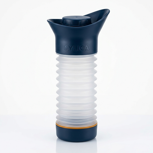 Sylica 750 collapsible portable urinal, fully extended